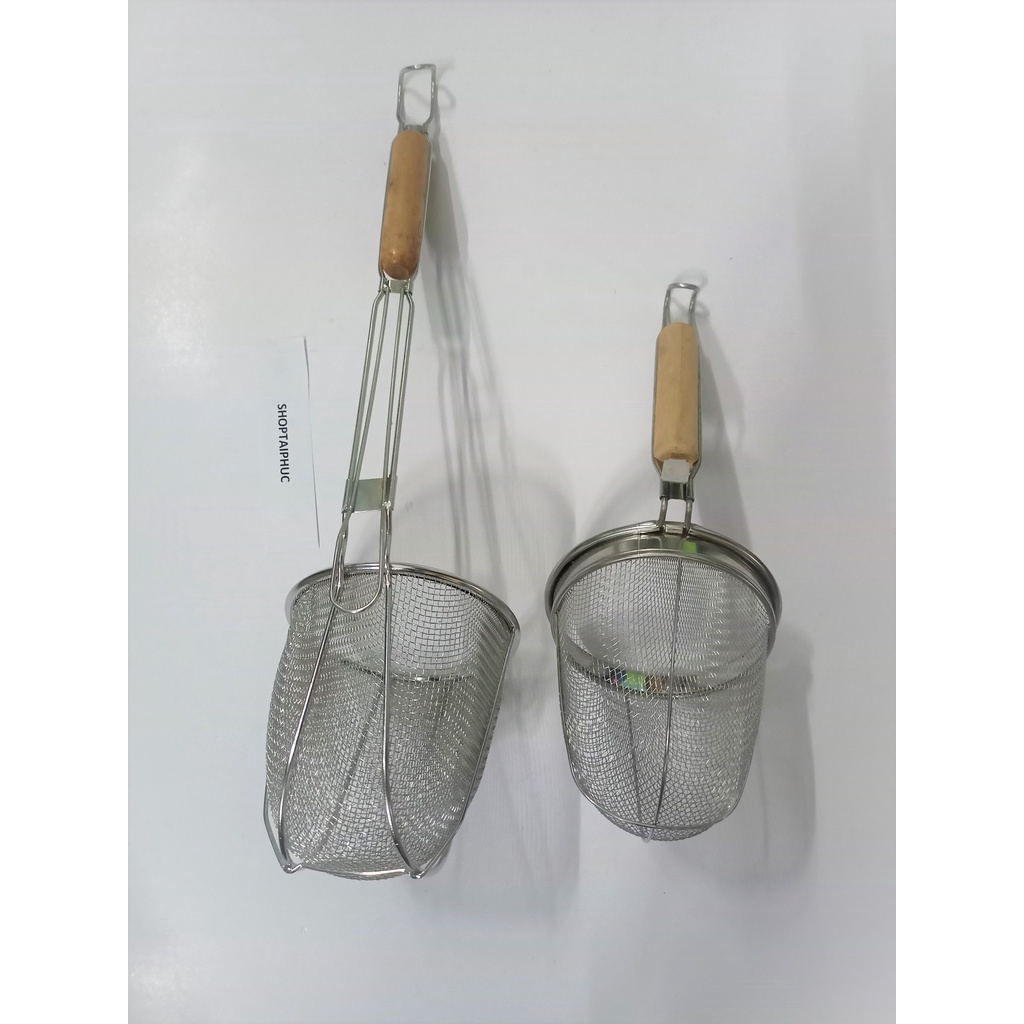 Vợt trụng hủ tiếu vợt trụng mì inox 304 - NK - 50cm
