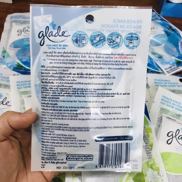TÚI THƠM TREO PHÒNG GLADE 8g hàng Thái