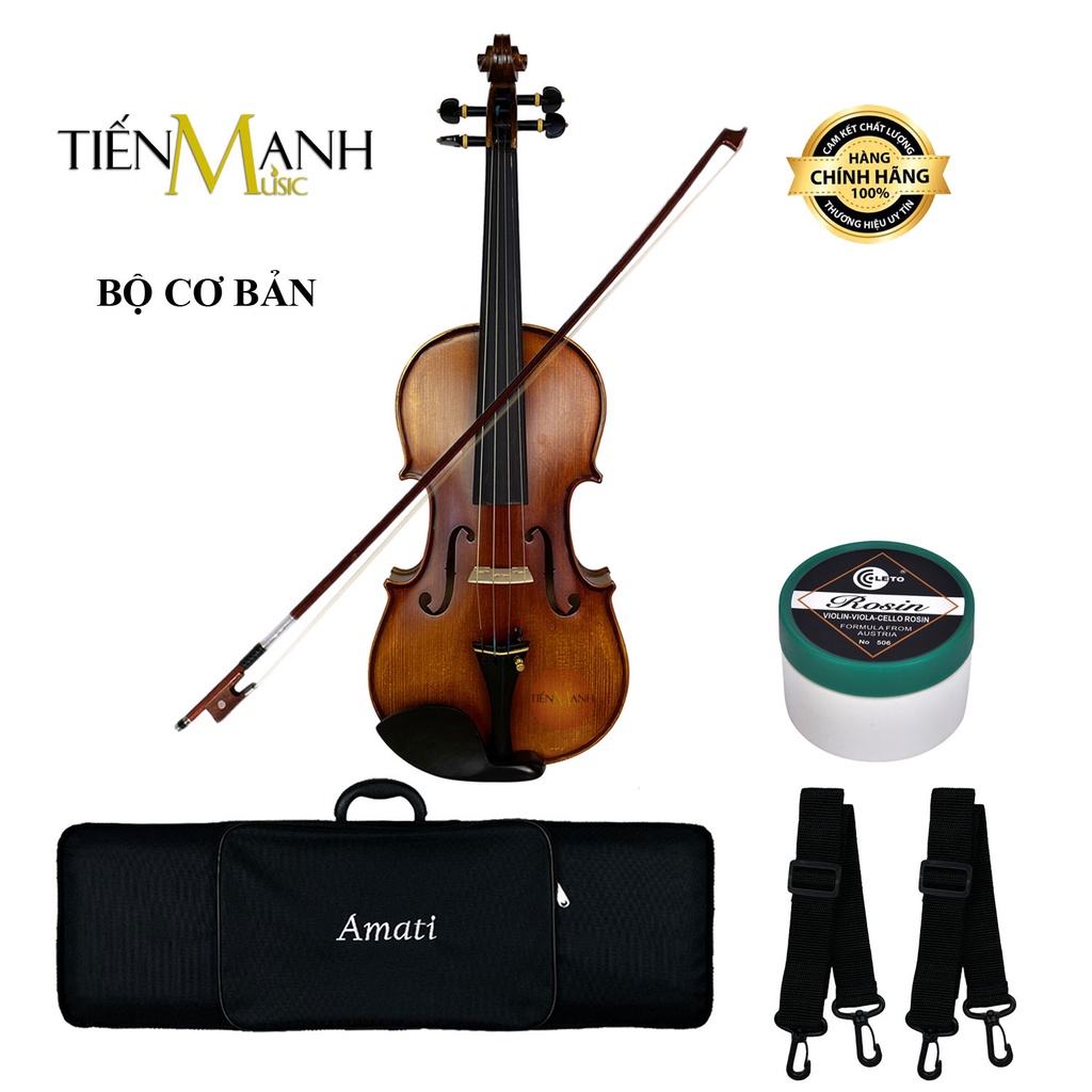 Đàn Violin Amati Vân Vẽ VM118 Size 4/4, 3/4, 1/2, 1/4, 1/8, 1/10, 1/16 - Vĩ Cầm VM118Y Vi-ô-lông Violon