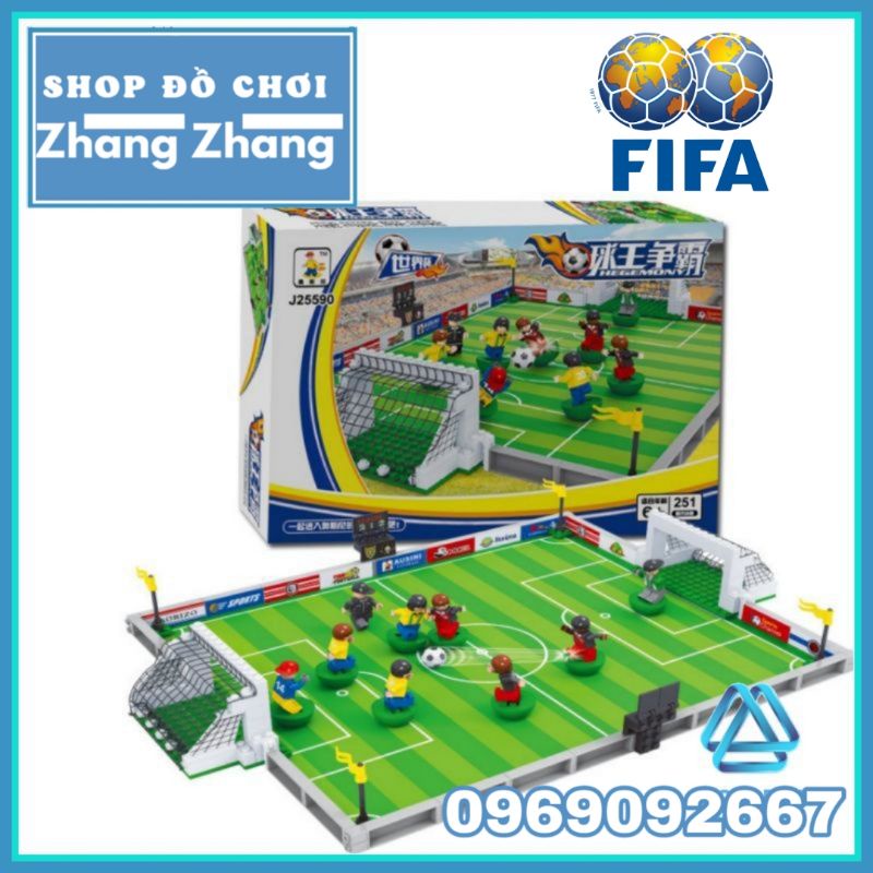 Đồ chơi Xếp hình sân bóng đá Football và cầu thủ soccer trong World Cup Fifa J25590