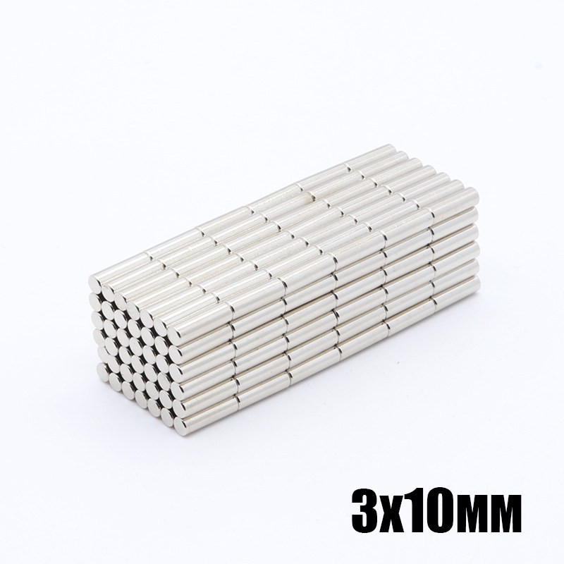 20 viên nam Châm Viên Trắng 3x10mm - loại nam châm trắng đất hiếm lực hút mạnh