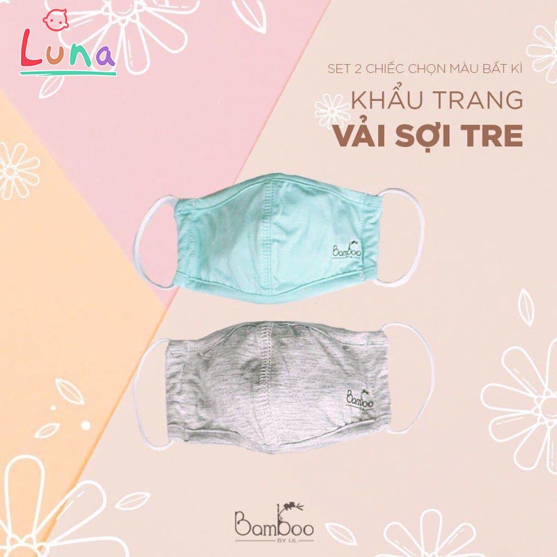 Khẩu trang vải cho bé sợi tre kháng khuẩn bamboo