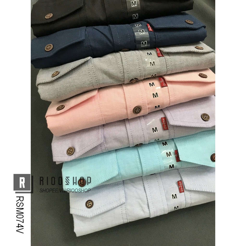 Áo sơ mi nam tay dài hai túi ngực thủy thủ cao cấp RSM074 | BigBuy360 - bigbuy360.vn