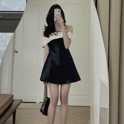 Đầm trễ vai cúp ngực phối nơ lưng cực sang chảnh cho nàng đi chơi dự tiệc