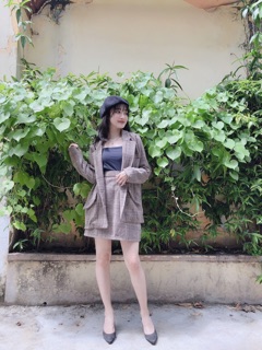 SET BLAZER KÈM CHÂN VÁY ULZZANG