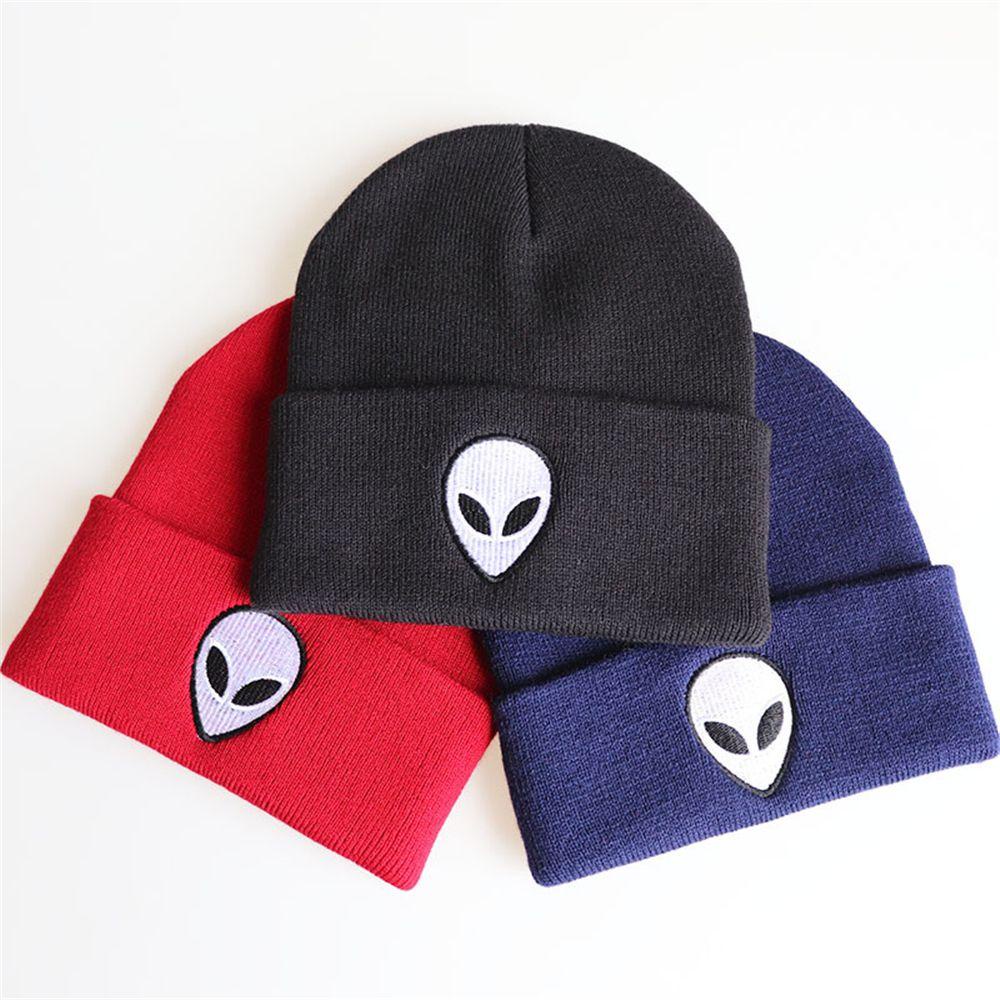 Mũ Beanie Họa Tiết Người Ngoài Hành Tinh Phong Cách Hip Hop