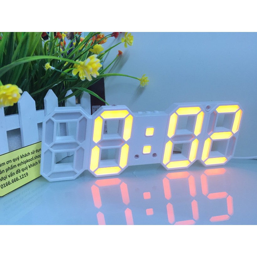 Đồng hồ LED 3D Smart Clock treo tường, để bàn