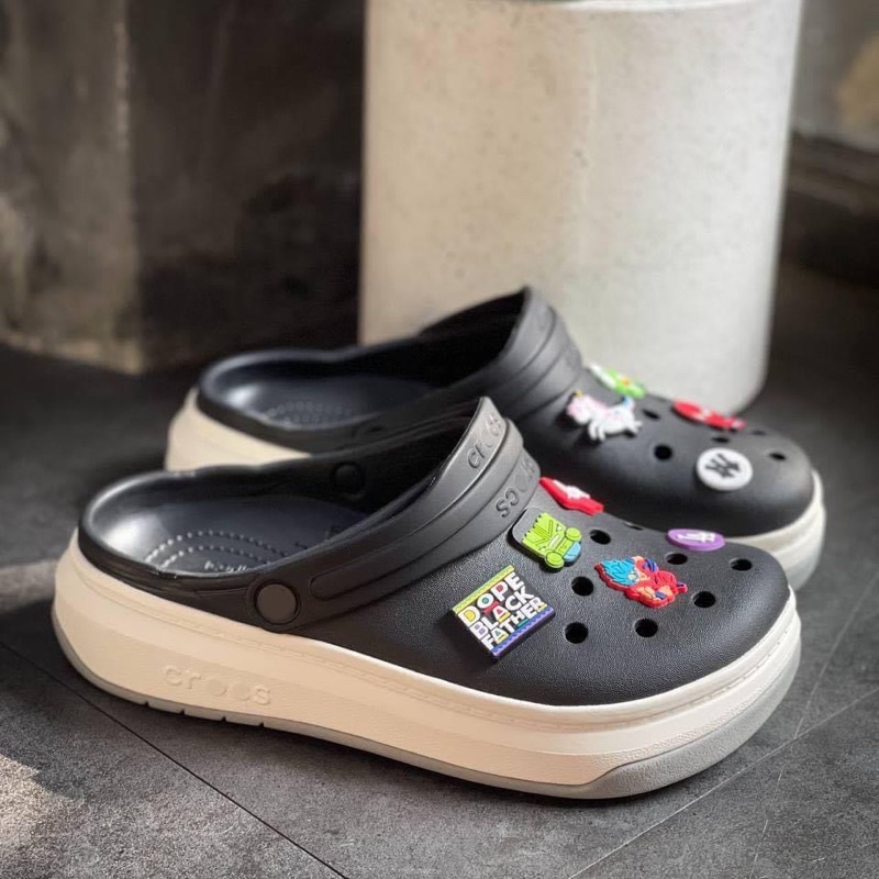 Sục cross band force cho nam nữ đế cao 3cm, giày đi mưa chống hôi chân