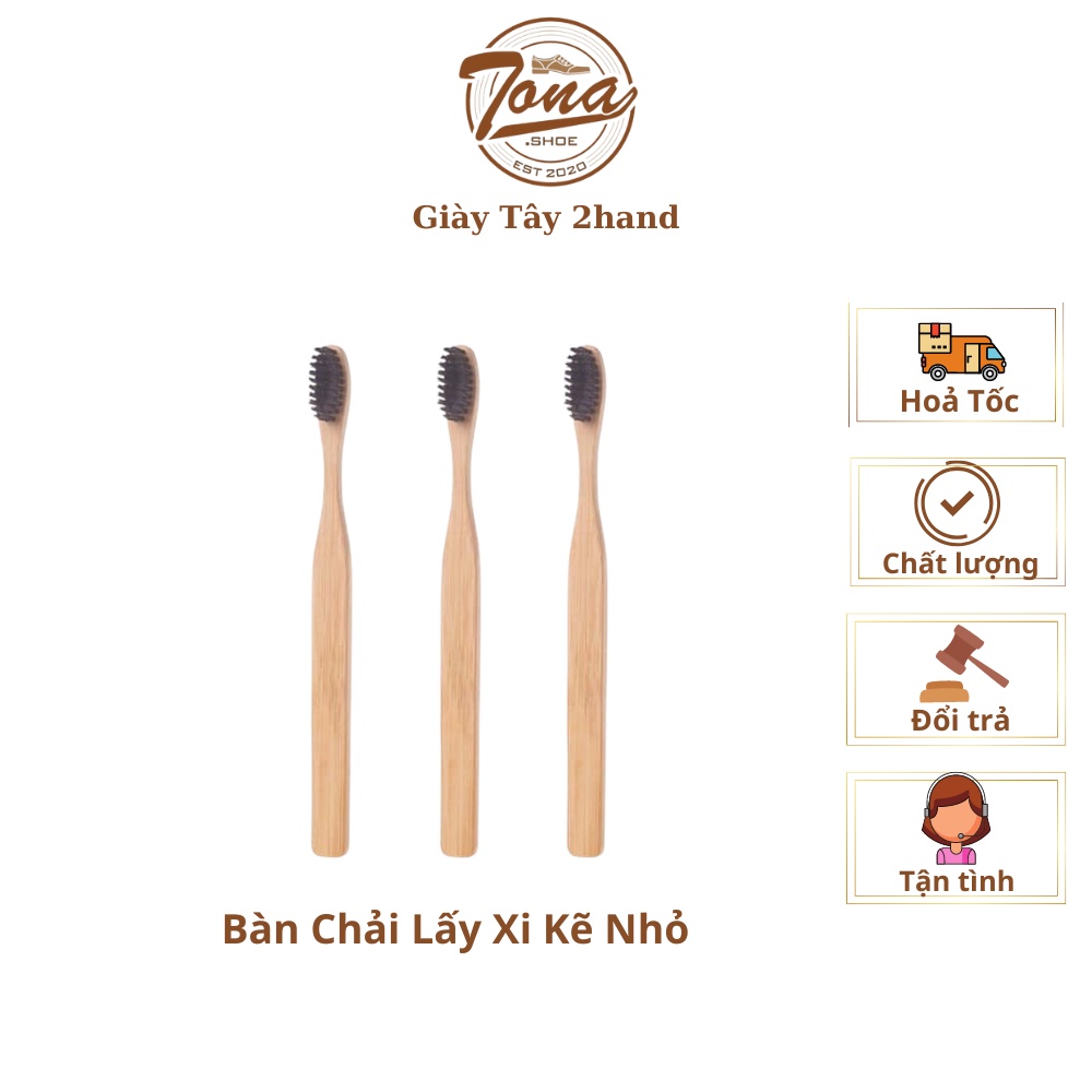 [TonaShoe] Bàn Chải Lấy Xi Kẽ Nhỏ - Chất Liệu Lông Ngựa Cao Cấp - Dụng Cụ Đánh Giày