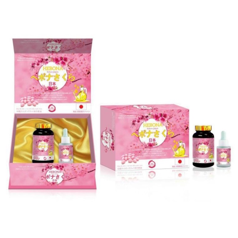 Viên Uống Thơm Cơ Thể HEBONA Sakura Japan 60v (Tặng kèm tính dầu thơm)