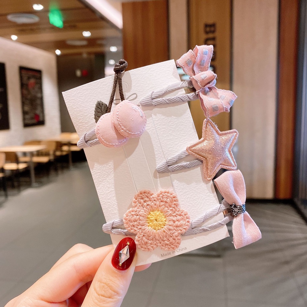 Set 5 Kẹp nơ công chúa Hàn Quốc