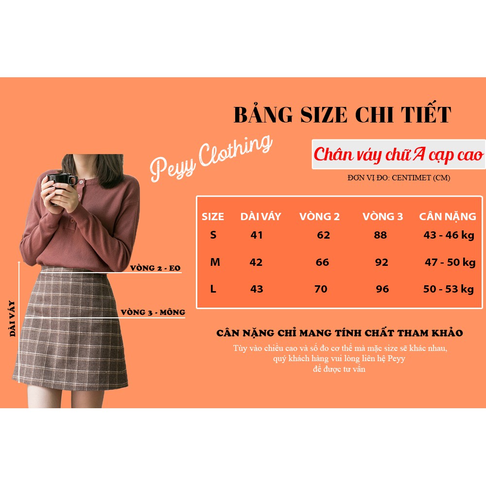 Chân váy chữ A cạp cao Hàn Quốc, Chân váy ngắn lưng cao ulzzang Hàn Quốc CV04 - Peyy Clothing | BigBuy360 - bigbuy360.vn
