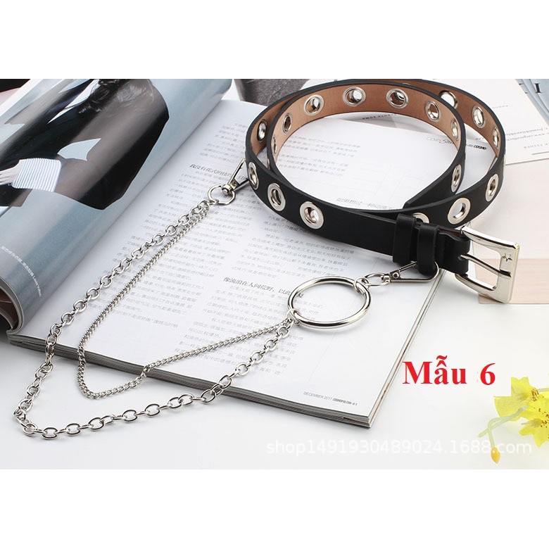 10 mẫu thắt lưng kèm chain - xích HOT nhất 2019