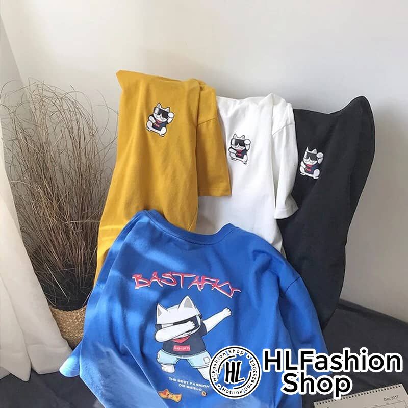 Áo thun tay lỡ nam form rộng BASTAFKY cực cool, áo phông form rộng size HLFashion
