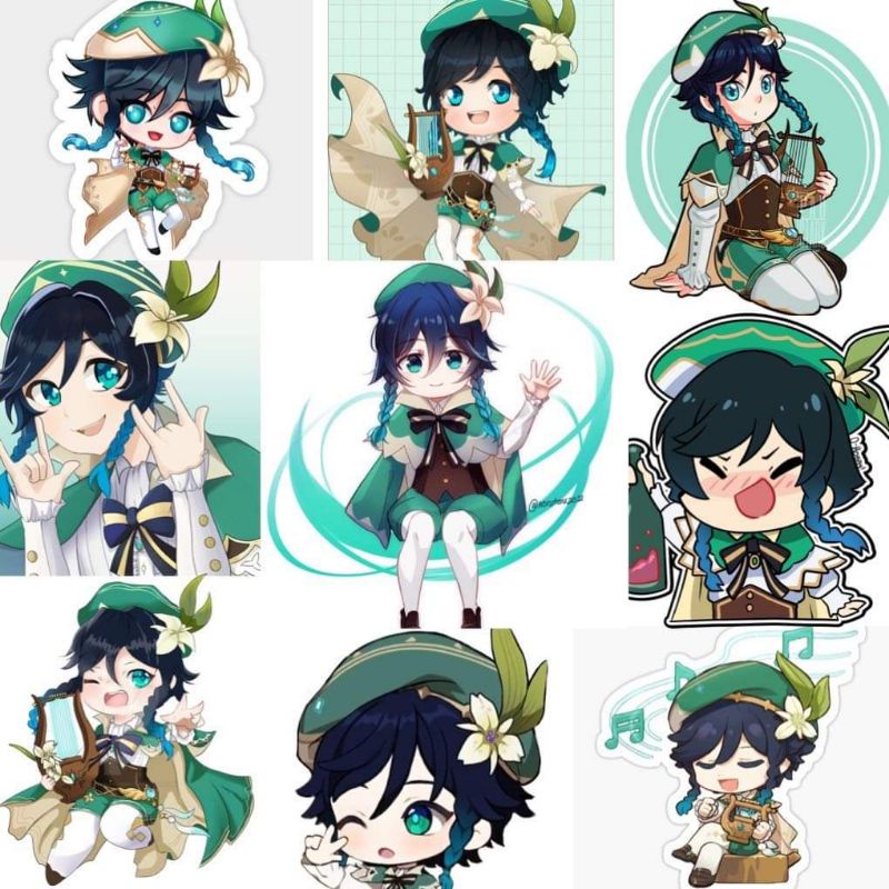 10-60 hình dán Stickers Venti Genshin Impact decal