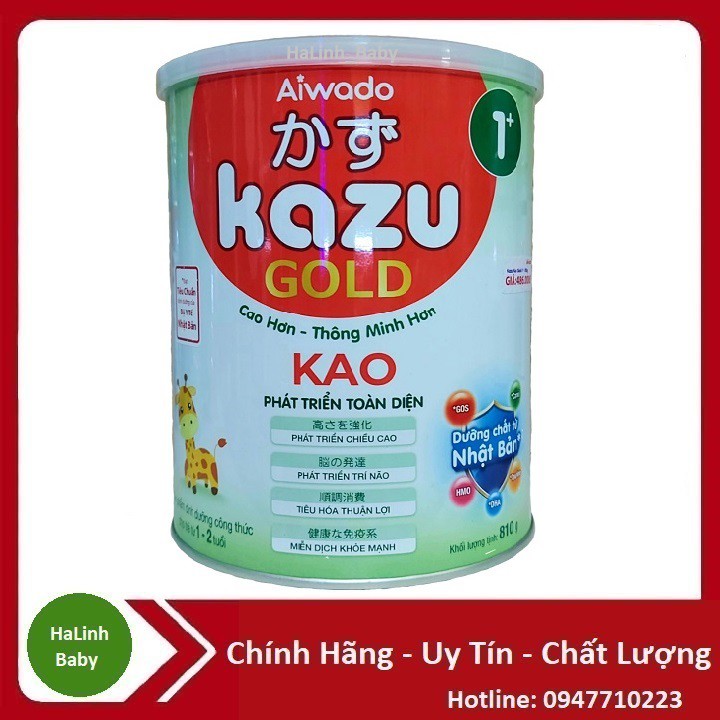 Sữa Kazu gold Kao số 0+ 1+ 2+ 810g [Date 2023]