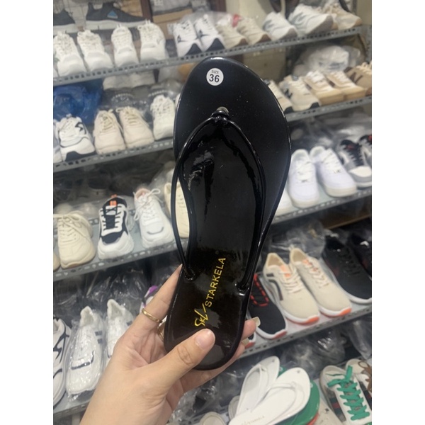 Dép lê nữ đế bằng kẹp ngón đi biển trong nhà siêu nhẹ êm chân vnxk quai mảnh xanh lá