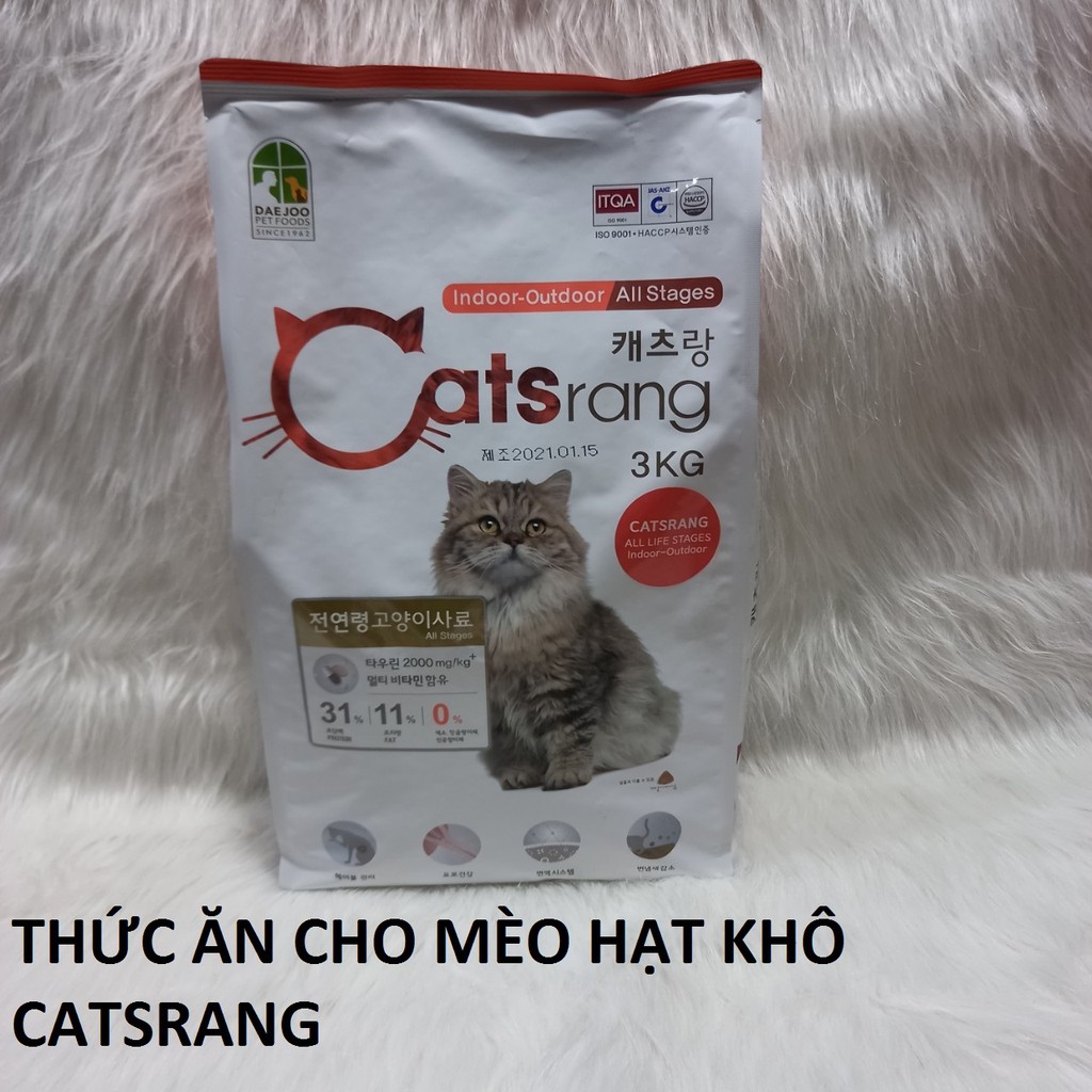 Thức ăn cho mèo Catsrang 3kg - Dành cho mèo trên 3 tháng tuổi