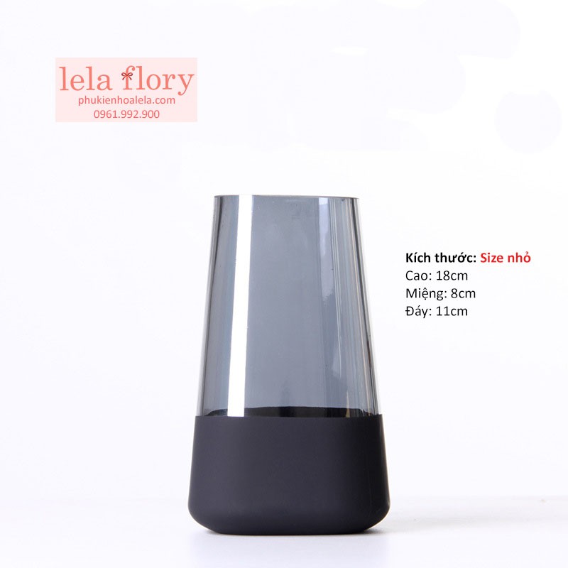 LỌ THỦY TINH ĐÁY ĐEN LÌ - LOH0382/LOH0383