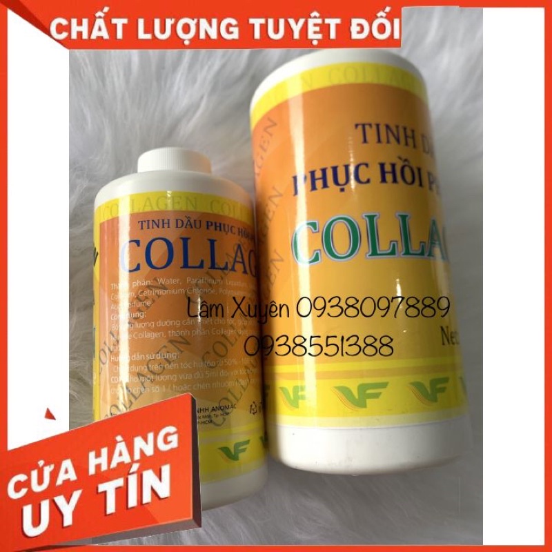 [FREESHIP] Tinh dầu serum phục hồi phủ lụa 1000ml pha hoá chất uốn duỗi nhuộm phủ bóng TVF màu vàng bảo vệ tóc bóng tóc