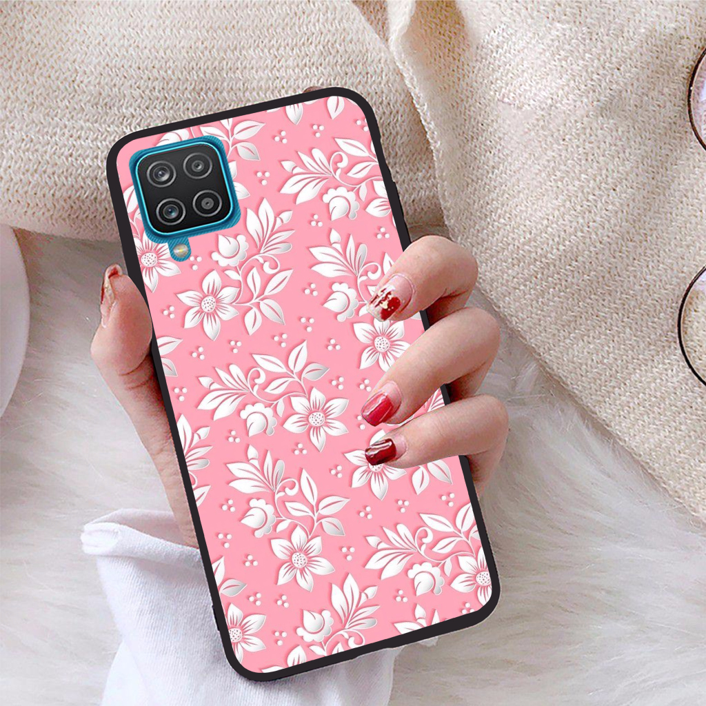 Ốp lưng Samsung Galaxy A12 viền dẻo TPU BST Hoạ Tiết Hoa
