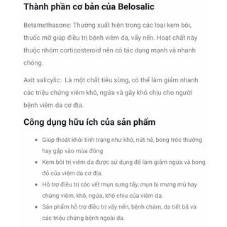 Kem bôi da cơ địa Belosalic Nga
