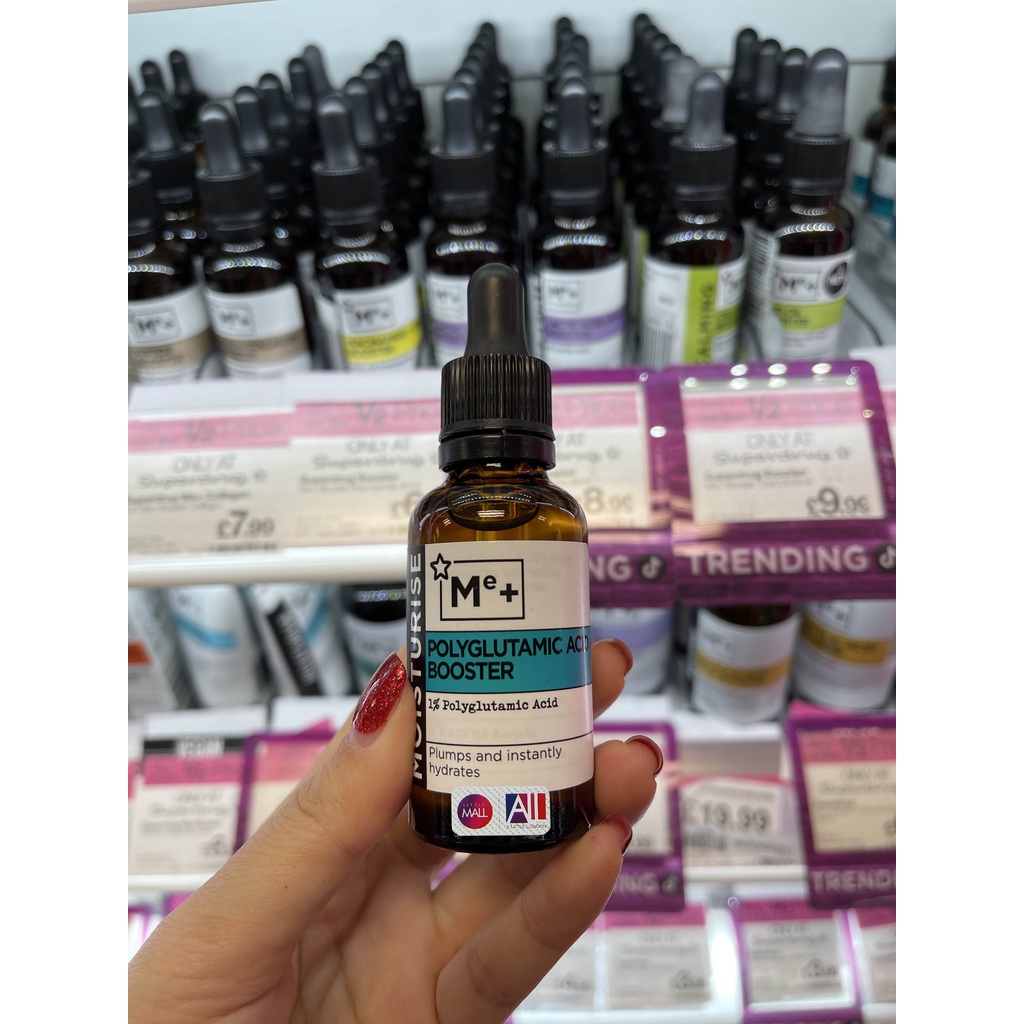 [TOP 1 SHOPEE] Tinh chất cấp nước Superdrug Me+ Moisturise Polyglutamic Acid Booster 30ml (Bill Anh)