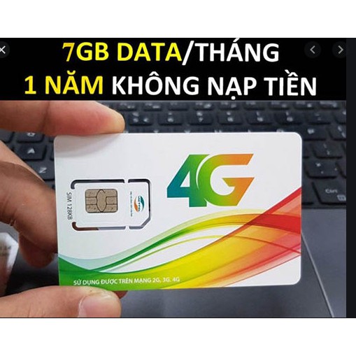 SIM 4G viettel - D900 TẶNG 7GB/THÁNG - {Mua 1 lần  dùng cả năm}