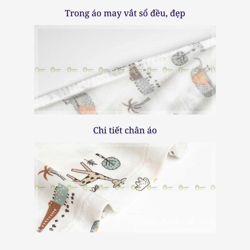 Đồ Bộ Bé Trai, Bé Gái UNCHI Vải Thun Lạnh Petit Họa Tiết In Chìm Dễ Thương, Quần Áo Sơ Sinh Thu Đông Cho Bé UNTD2101