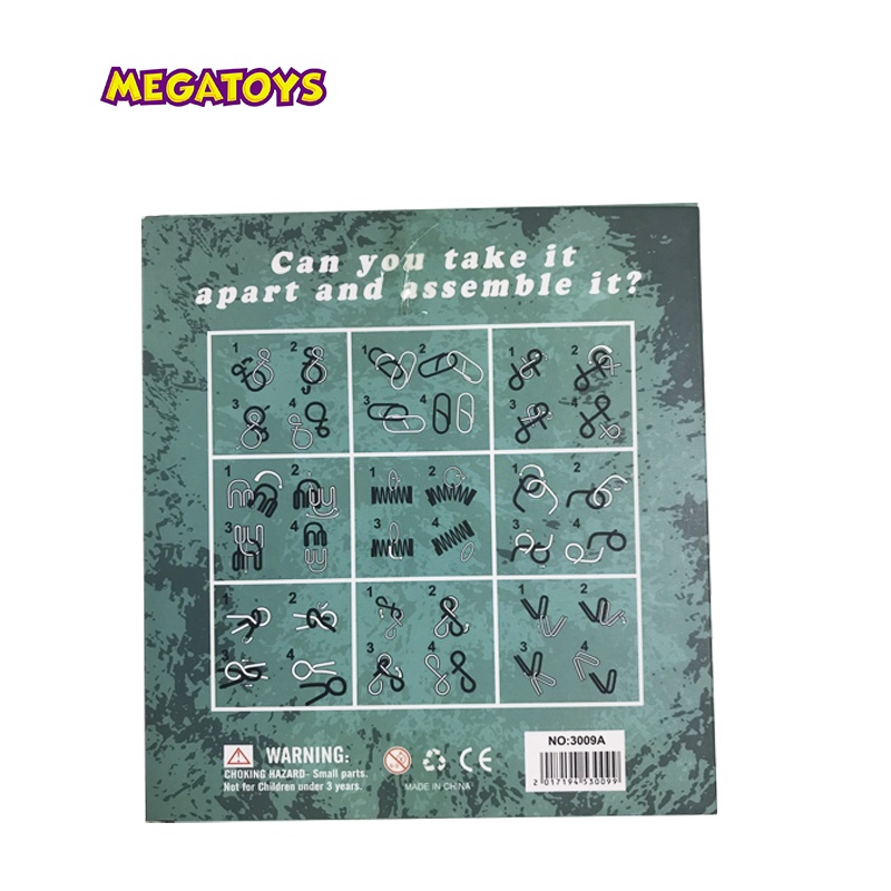 Đồ Chơi Trí Tuệ - Giải Mã 9 Hình Cast Puzzle - 3009 - Combo 3 Cấp Độ Hack Não Mạnh