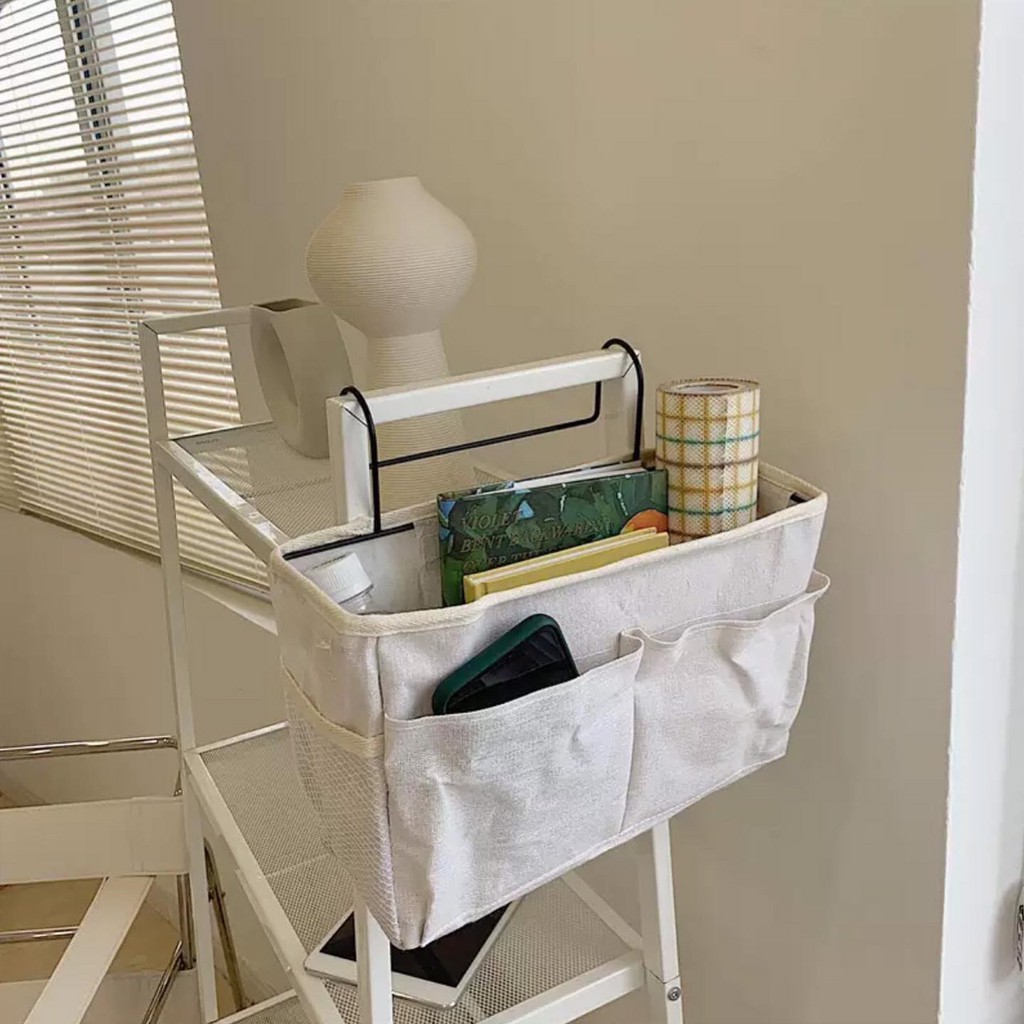 TÚI CANVAS TREO ĐỒ TIỆN DỤNG, Giỏ treo đầu giường cho học sinh