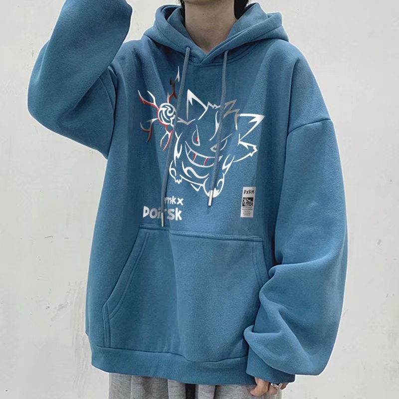 Áo hoodie nam 5 màu họa tiết hoạt hình độc đáo phong cách hip hop