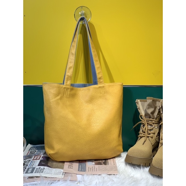Túi tote 2 mặt da thật - hàng si
