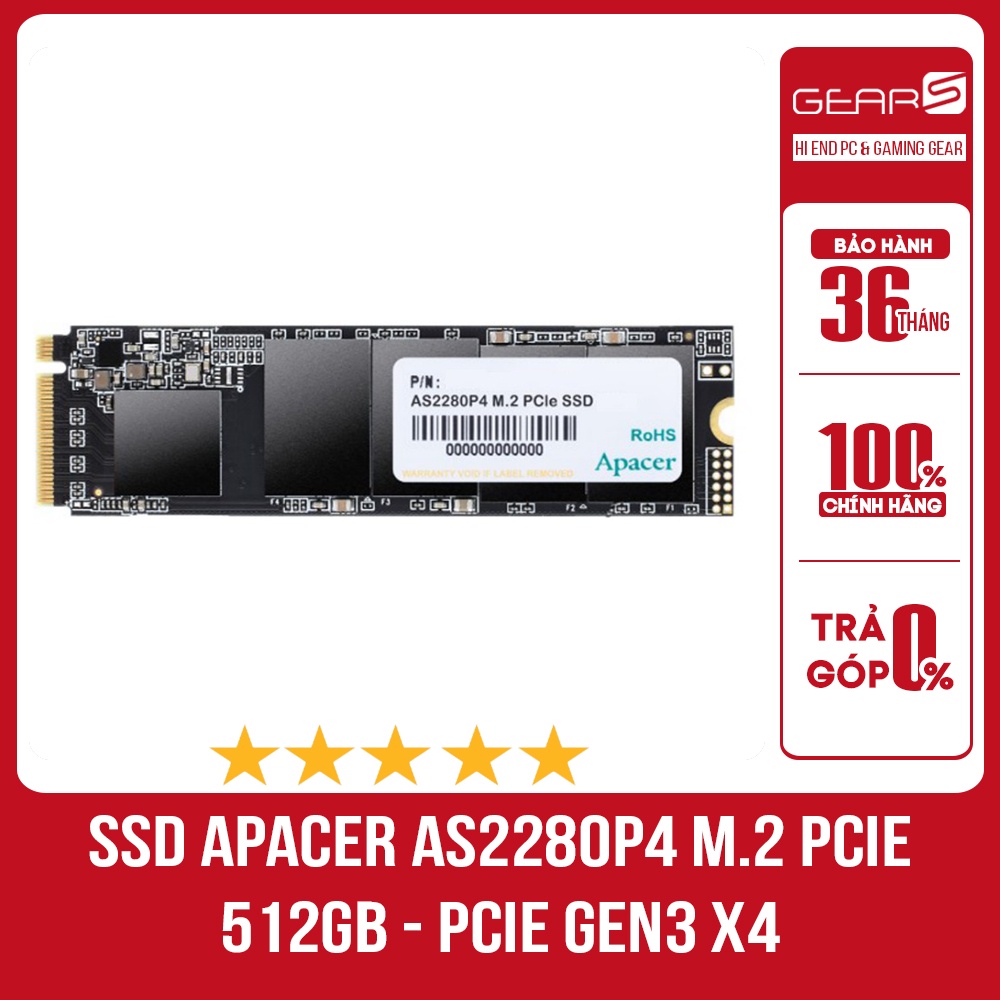 Ổ cứng SSD M2-PCIe 512GB Apacer P4 NVMe 2280 - Bảo hành chính hãng 36 Tháng | WebRaoVat - webraovat.net.vn