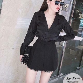 Chân váy phối ren