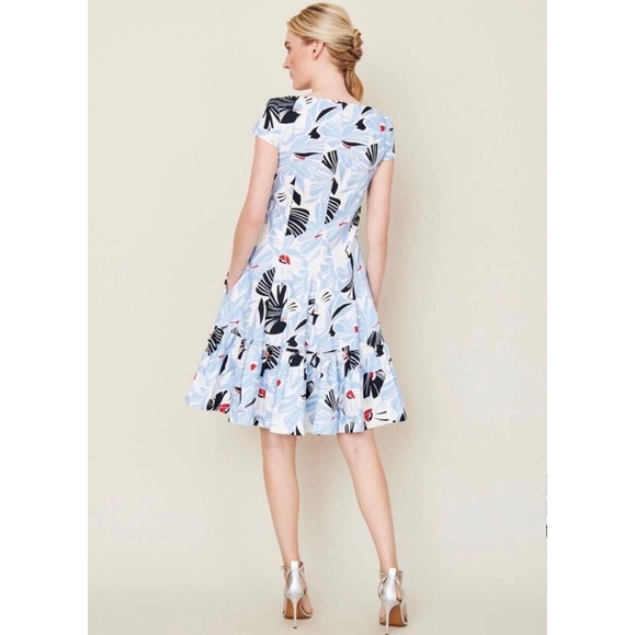 Đầm Talbots sang xịn dáng baby doll xoè in hoạ tiết thanh lich