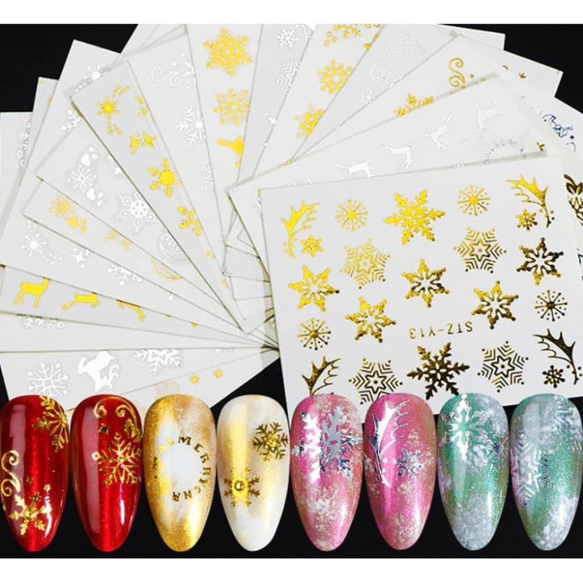 Set 15 tấm hình dán sticker Nước noel