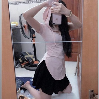 [Sẵn ] ÁO THUN NỮ PHỐI MŨ