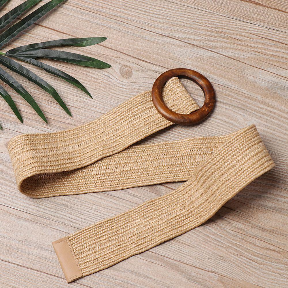 Dây Nịt Đan Sợi Rơm PP Bản Rộng Thời Trang Nữ