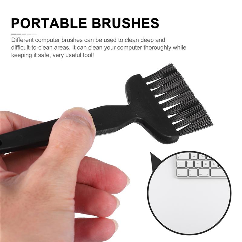 Set 6 Cọ Nylon Đen Quét Bụi Bàn Phím Chuyên Nghiệp Đa Năng