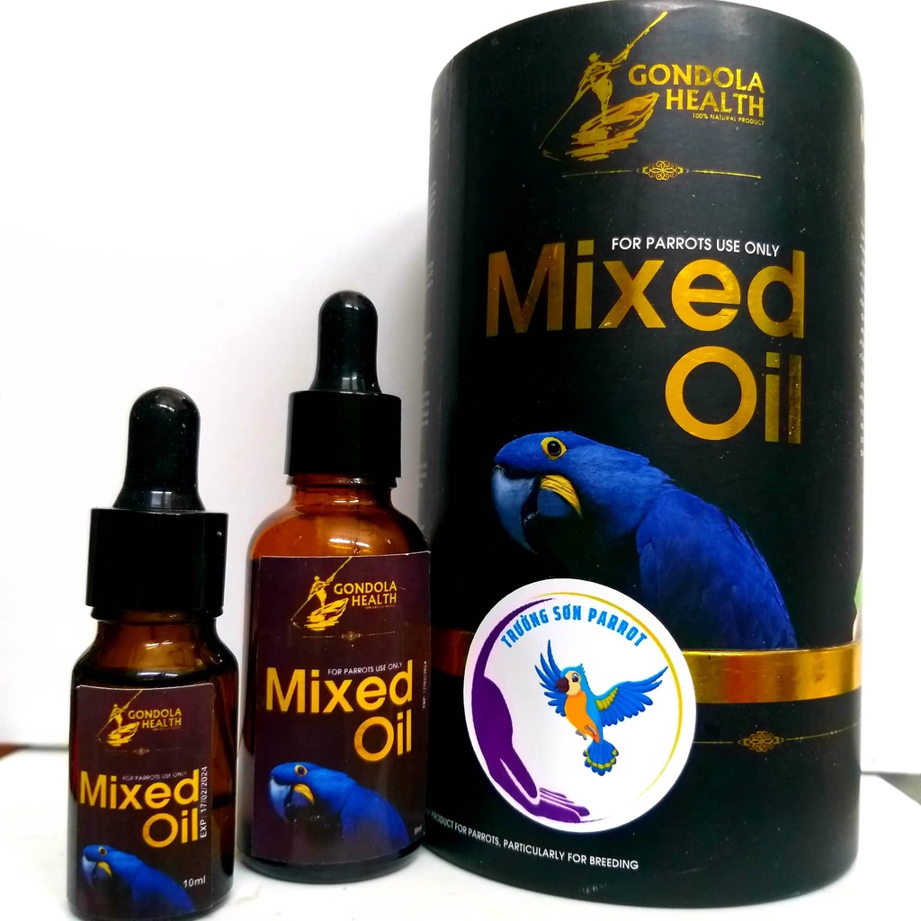 Dầu dinh dưỡng MIXED OIL giàu vitamin và khoáng chất cho vẹt và chim cảnh chai 10ml/30ml