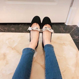 Giày búp bê nữ đế bệt có quai chữ dior thời trang