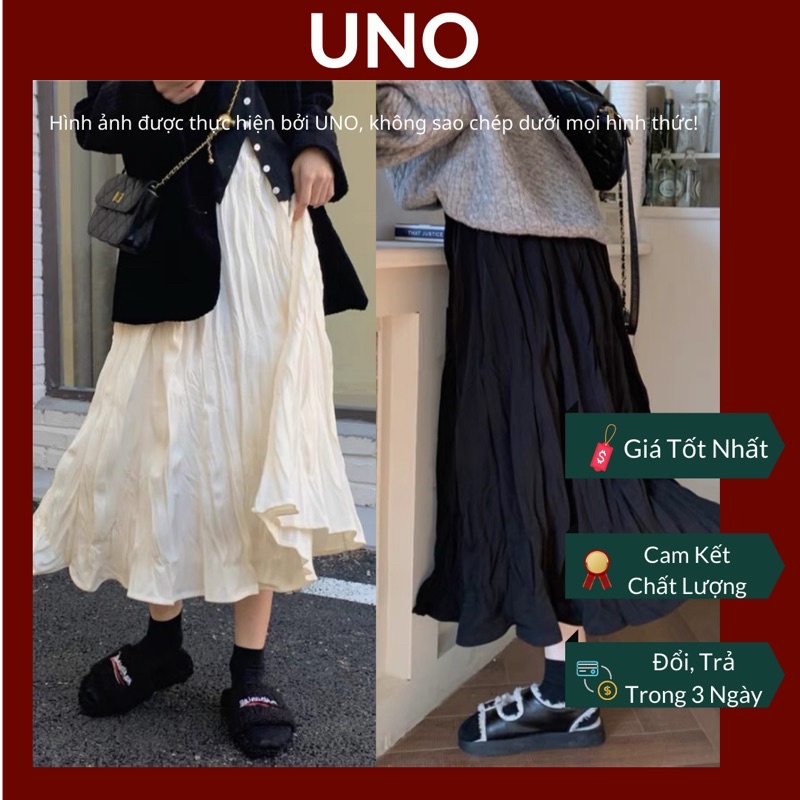 Chân váy trơn dài form nhún độc lạ cho nữ