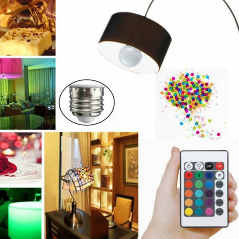 AL] Bóng đèn LED đổi màu E27 3W RGB kèm remote điều khiển từ xa