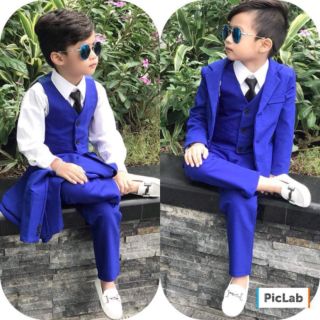Set vest+gile+quần cho bé trai