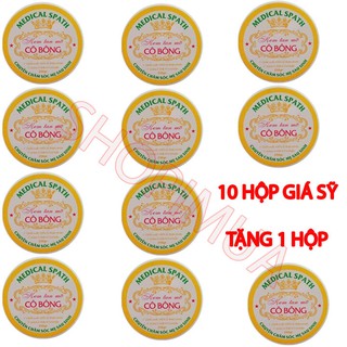 Combo 11 hộp kem tan mỡ bụng cô bông kèm thước dây