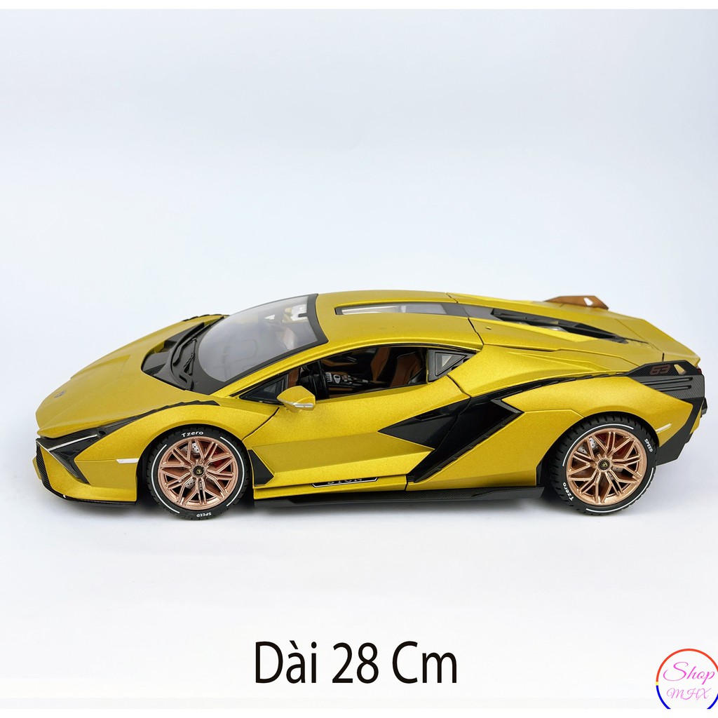 Xe mô hình sắt LAMBORGHINI SIAN FKP 37 TẶNG KÈM BIỂN SỐ Tỉ Lệ 1:18  hãng Weituo