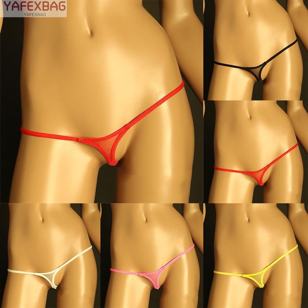Women Thong Mesh Micro Mini Narrow Side Panties Panty Pouch Sexy Bikini