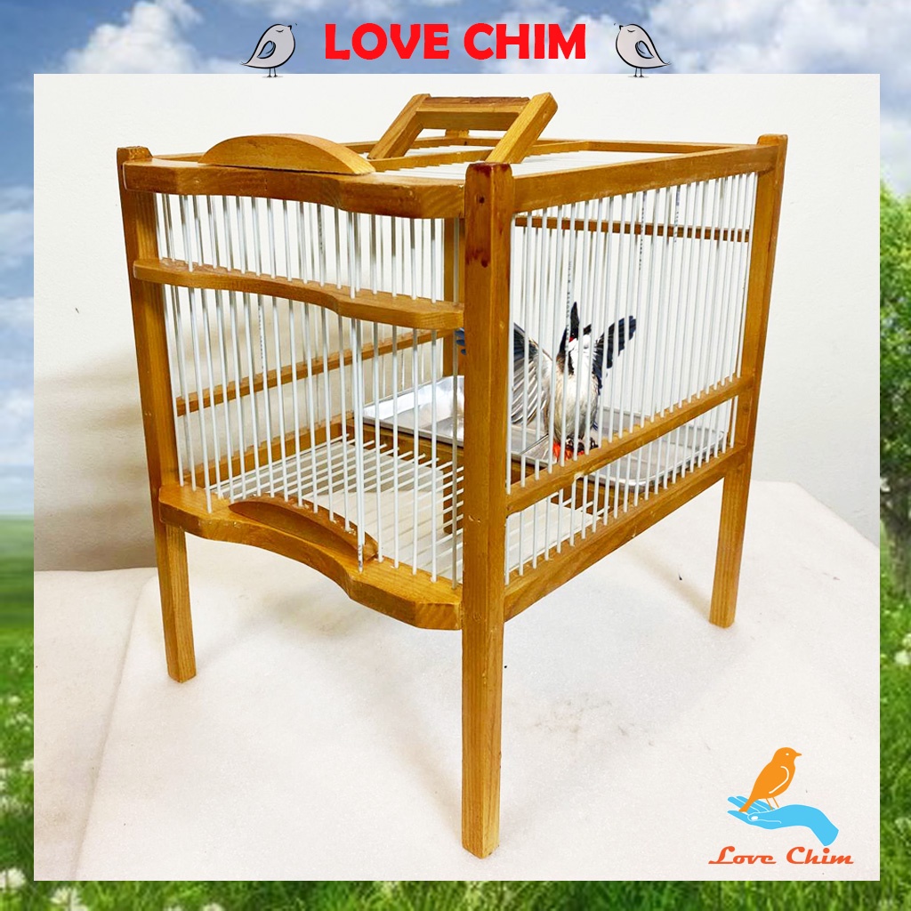 Lồng tắm chim Chào Mào, Lồng chim chào mào tắm đẹp loại 1 LOVECHIM (tặng khay tắm cho chim)