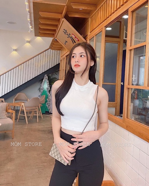 Áo Croptop Basic Ba Lỗ Gân nhà MÓM STORE [ẢNH THẬT 100%